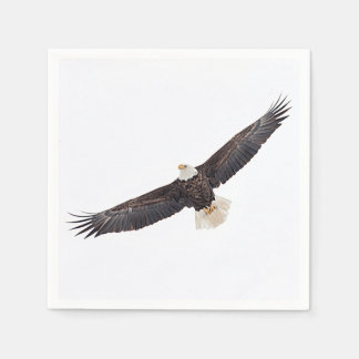 Bald Eagle tijdens de vlucht Servetten