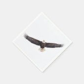 Bald Eagle tijdens de vlucht Servetten (Hoek)