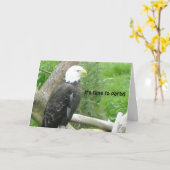 Bald Eagle Time to Party Kaart (Gele Bloem)