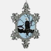 Bald Eagle Tin Sneeuwvlok Ornament (Links)