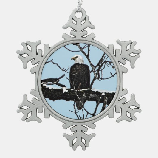 Bald Eagle Tin Sneeuwvlok Ornament (Voorkant)