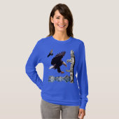 Bald Eagle, Totem Pole, Raven & Mountain T-shirt (Voorkant volledig)
