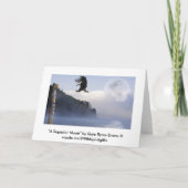 Bald Eagle, Totem Pole & Super Moon Wenskaarten Kaart (Achterkant)