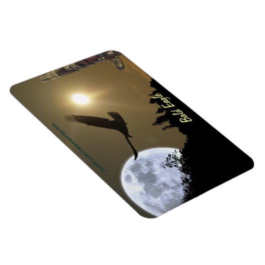 Bald Eagle Totem & Super Moon Wildlife Magneet (Rechterzijde)