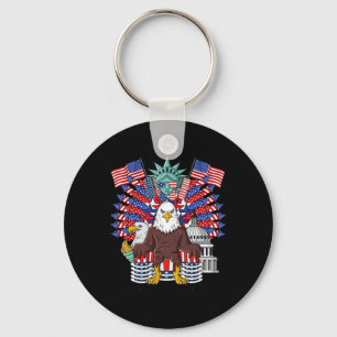 Bald Eagle Troon 4 juli USA Patriottische Jongens  Sleutelhanger