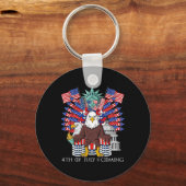 Bald Eagle Troon 4 juli USA Patriottische Jongens Sleutelhanger (Voorkant)