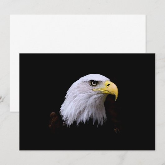 Bald Eagle-uitnodiging Kaart (Voorkant / Achterkant)