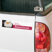 Bald Eagle Ultra American of Custom Text Red White Bumpersticker (Op Truck)