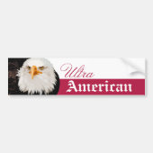 Bald Eagle Ultra American of Custom Text Red White Bumpersticker (Voorkant)