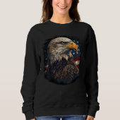 Bald Eagle US American Flag 4th Of July Proud Patr Trui (Voorkant)