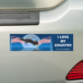 BALD EAGLE & US FLAG Patriot Collectible Series Bumpersticker (Op auto)