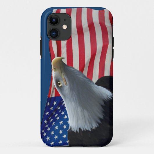 Bald Eagle & US Flag Patriotic Design Case-Mate iPhone Case (Achterkant)