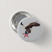 Bald eagle US flag Ronde Button 3,2 Cm (Voorkant /achterkant)