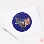 Bald Eagle US Flag Sticker (Envelop)