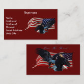 Bald Eagle/US Flag Visitekaartje (Voorkant / Achterkant)
