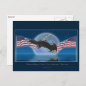 BALD EAGLE & US VLAG Patriot Series Briefkaart (Voorkant / Achterkant)