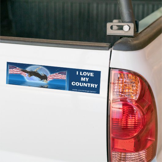 BALD EAGLE & US VLAG Patriot Series Bumpersticker (Op Truck)