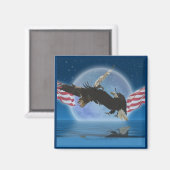 BALD EAGLE & US VLAG Patriot Series Magneet (Voorkant / Achterkant)