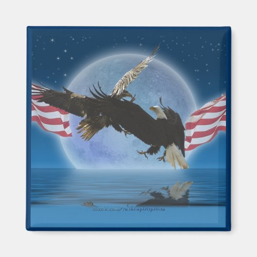 BALD EAGLE & US VLAG Patriot Series Magneet (Voorkant)