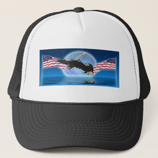 BALD EAGLE & US VLAG Patriot Series Trucker Pet (Voorkant)