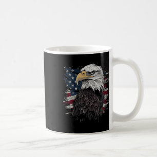 Bald Eagle USA American Flag Patriotic Graphic Man Koffiemok