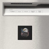 Bald Eagle USA American Flag Patriotic Graphic Man Magneet (Insitu (Vaatwasser))