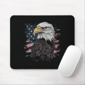 Bald Eagle USA American Flag Patriotic Graphic Man Muismat (Met muis)