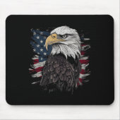 Bald Eagle USA American Flag Patriotic Graphic Man Muismat (Voorkant)