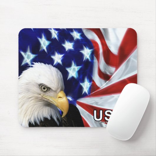 Bald Eagle USA Flag Muismat (Met muis)