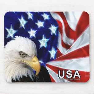 Bald Eagle USA Flag Muismat