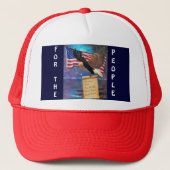 Bald Eagle & USA Flag Patriottisch Pet (Voorkant)