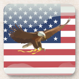 Bald eagle Usa vlag Bier Onderzetter