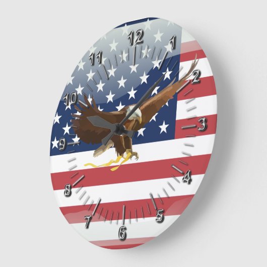 Bald eagle Usa vlag Grote Klok (Hoek)