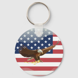 Bald eagle Usa vlag Sleutelhanger