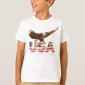 Bald eagle Usa vlag T-shirt (Voorkant)