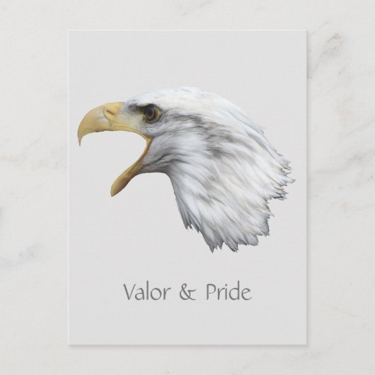 Bald Eagle Valor & Pride aanpasbaar Briefkaart (Voorkant)