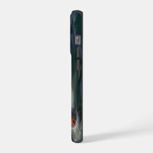 Bald Eagle vangt een zalm in de schemering iPhone Hoesje (Linkerkant)