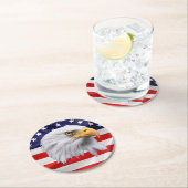 Bald Eagle verbluffend patriottisch cadeau Ronde Kartonnen Onderzetter (Insitu)