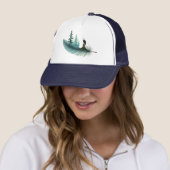 Bald Eagle veren en bomen Trucker Pet (In situ)