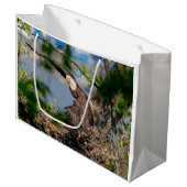 Bald Eagle verlaat het nest Groot Cadeauzakje (Voorkant Gekanteld)