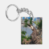 Bald Eagle verlaat het nest Sleutelhanger (Voorkant Links)