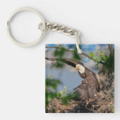 Bald Eagle verlaat het nest Sleutelhanger (Voorkant)