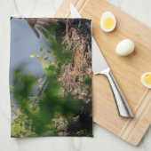 Bald Eagle verlaat het nest Theedoek (Quarter Fold)