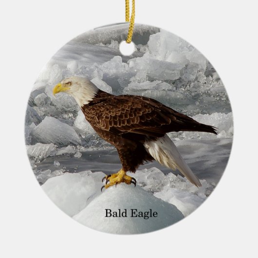 Bald Eagle-versiering Keramisch Ornament (Voorkant)