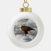 Bald Eagle-versiering Keramische Bal Ornament (Voorkant)