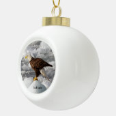 Bald Eagle-versiering Keramische Bal Ornament (Rechts)