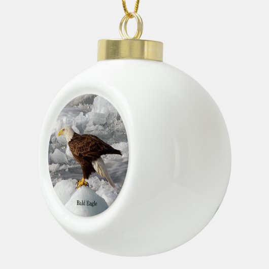 Bald Eagle-versiering Keramische Bal Ornament (Rechts)