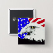 Bald eagle vierkante button 5,1 cm (Voorkant /achterkant)