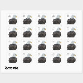 Bald Eagle Vierkante Sticker (Vel)