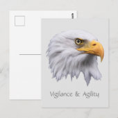 Bald Eagle Vigilance & Agility aanpasbaar Briefkaart (Voorkant / Achterkant)